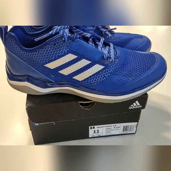 NWOT Adidas Men\'s Blue Speed Trainer Shoes